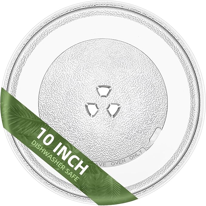 10" Microwave Turntable Compatible with GE WB49X10229 WB49X0688, 10 inch Replacement Microwave Glass Plate for Daewoo 3517203600, Panasonic A060140L0TU A0601-1000