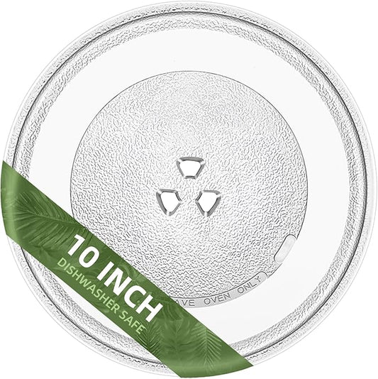 10" Microwave Turntable Compatible with GE WB49X10229 WB49X0688, 10 inch Replacement Microwave Glass Plate for Daewoo 3517203600, Panasonic A060140L0TU A0601-1000