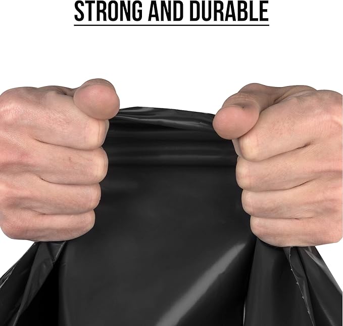 AmazonCommercial 23G SlimJim Rubbermaid - 23 Gallon - 150 Count - 1.1 Mil - Black (Pack of 4)