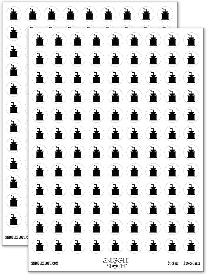 Coffee Grinder Solid 200+ Round Stickers by Sniggle+Sloth