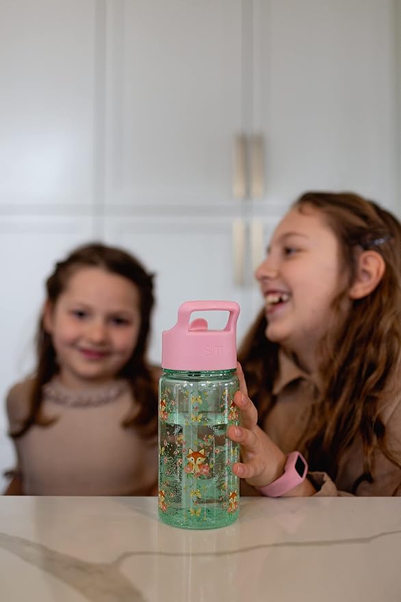 Simple Modern Sesame Street Cookie Monster Kids Water Bottle Plastic BPA-Free Tritan Cup with Leak Proof Straw Lid | Reusable and Durable for Toddlers, Boys | Summit Collection | 12oz