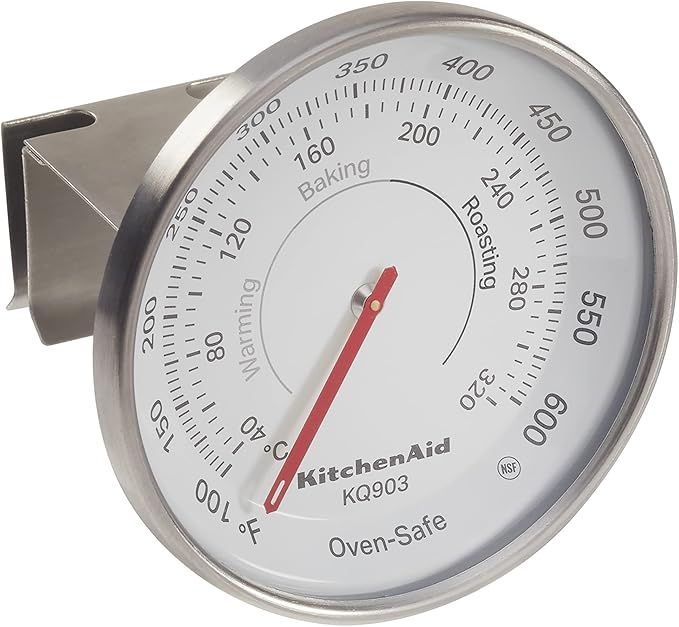 KitchenAid 3-in Dial Oven Thermometer, Temperature Range: 100°F to 600°F