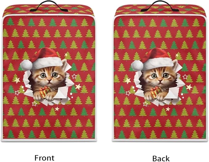 Christmas Cat Coffee Maker Waterproof Small Appliance Cover - Image 2