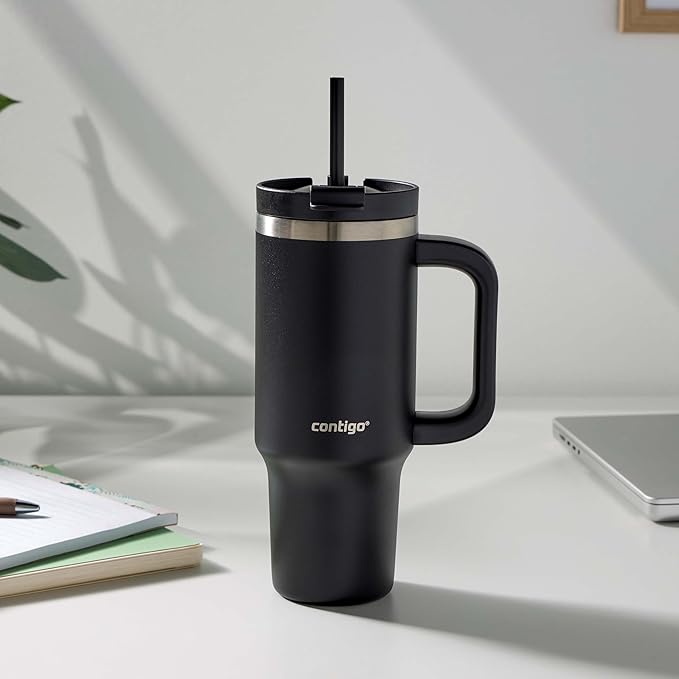 Contigo Streeterville 30oz Tumbler, Stainless Steel Vacuum Insulated, Leak-Proof, Cold for 29 Hours, Fits in cupholders, Licorice