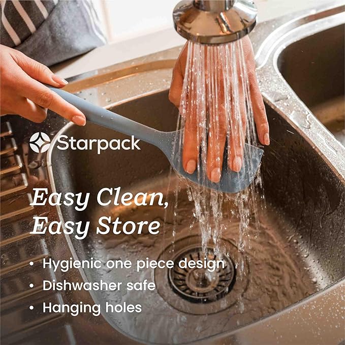 Starpack 'Whip it Good' Silicone Whisk for Nonstick Cookware - Non Scratch Whisk Heat Resistant 600°F - Kitchen Whisks for Cooking, Baking & Stirring - Silicone Coated Durable Rubber Egg Whisks