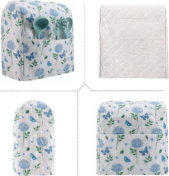 Stand Mixer Cover,Hydrangea Kitchen Mixer Cover Compatible With 5-8 Qt Kitchenaid Hamilton Mixers,Spring Summer Kitchen Decor,Kitchen Aid Mixer Covers,Pioneer Woman Kitchen Aid Mixer Assecories