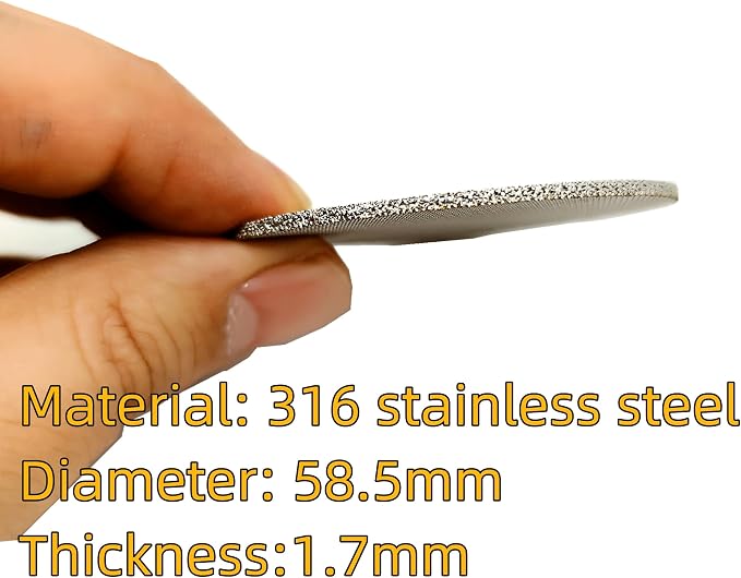 2 Packs Espresso Puck Screen 58.5mm, Reusable 1.7mm Thickness 150μm 316 - Image 5