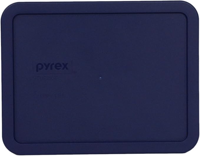Pyrex 7211-PC 6 Cup Blue Food Storage Replacement Lid (2-Pack) - Made in USA