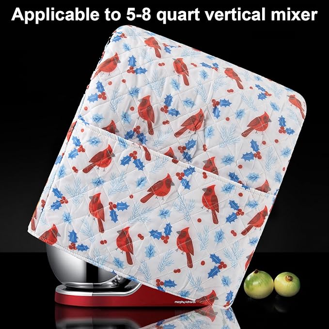 Stand Mixer Cover,Cardinal Print Kitchen Mixer Cover Compatible With 5-8Qt Kitchenaid Hamilton Mixers,Cardinal Gifts Kitchen Decor,Kitchen Aid Mixer Covers,Pioneer Woman Kitchen Aid Mixer Assecories