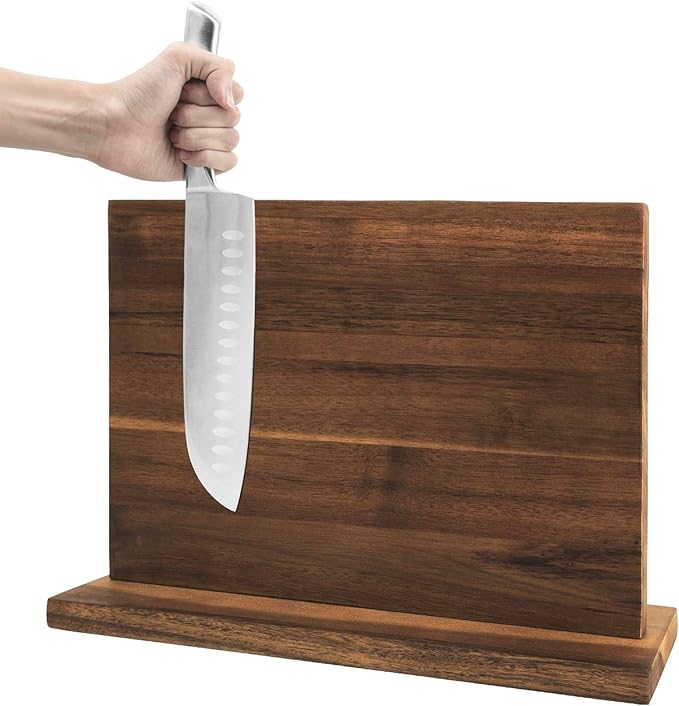 DAWNTREES Magnetic Knife Holder, Double-sided Magnetic Knife Block Kitchen Counter Universal Knife Display Rack Multifunctional Storage