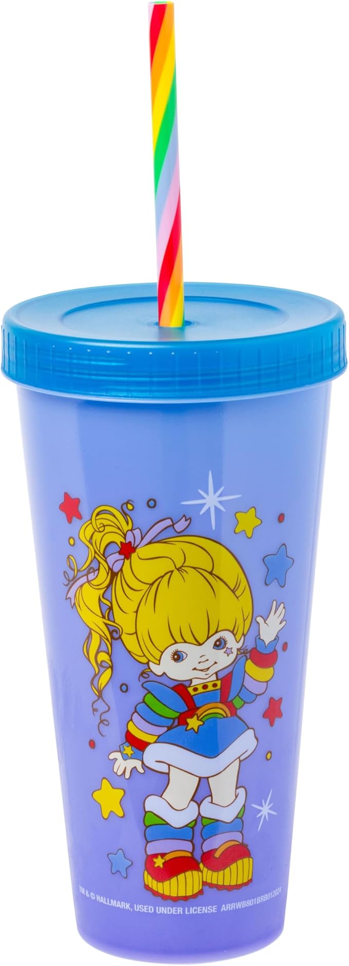 Silver Buffalo Rainbow Brite Color Change Plastic Tumbler Set Featuring Rainbow Brite, Patty O’Green, La La Orange, and Shy Violet, 24 Ounces (Pack of 48)