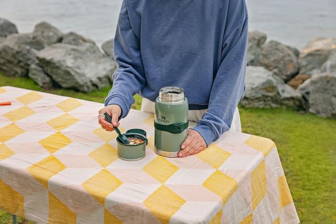 Stanley Adventure To-Go Food Jar | Vacuum Insulated Thermos Food Container | Wide Mouth Screw On Lid | Packable for Travel | Stainless Steel with Leakproof Lid | BPA-Free