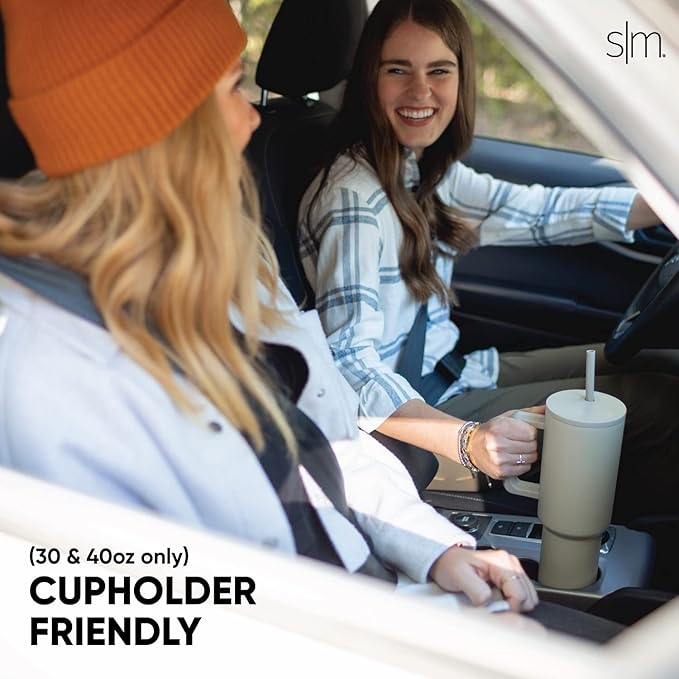 Simple Modern 40 oz Trek Tumbler with Handle and Straw Lid | Cup Holder Friendly Insulated Stainless Steel Travel Mug | Graphite (Pack of 12)