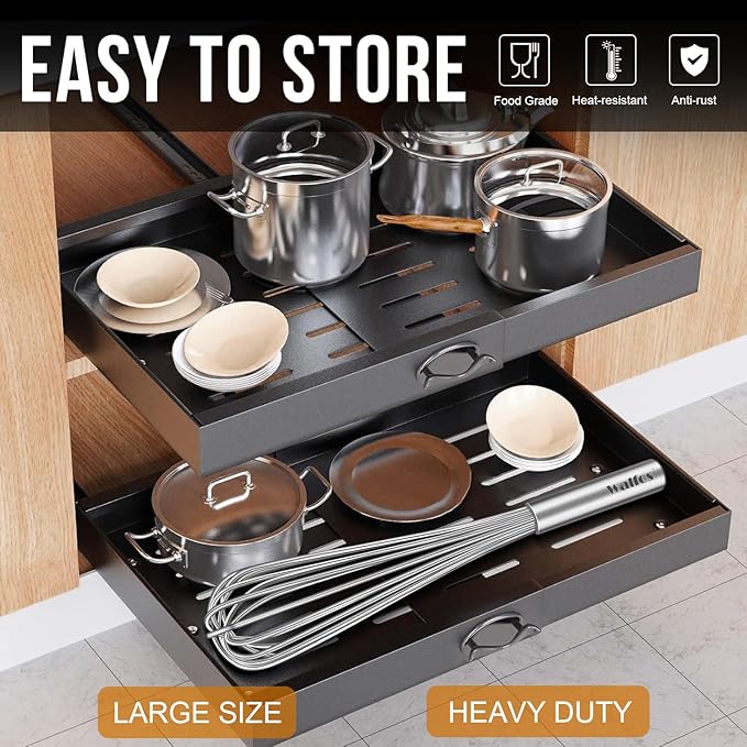 Walfos Whisk,17in Large Whisks, Heavy Duty Stainless Steel Wire Whisk Ideal For Beating Eggs, Blending Sauces, Mixing Batter.