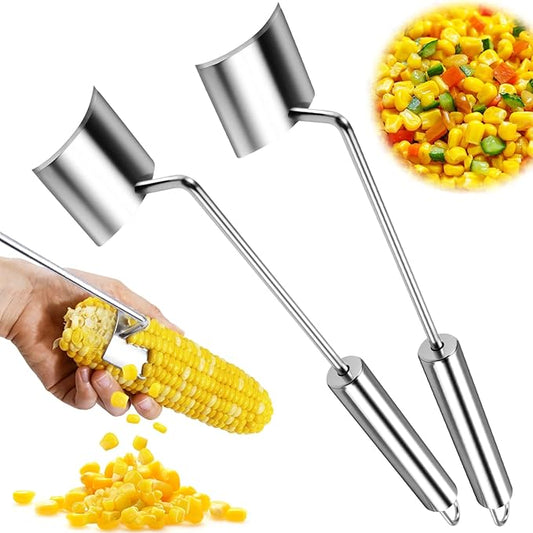 2pcs Corn Peeler,Corn Peeler For Cooked Corn On The Cob,Stainless Steel Corn Cob Stripper for Home Kitchens, Restaurant Chefs, Outdoor Dining Enthusiasts