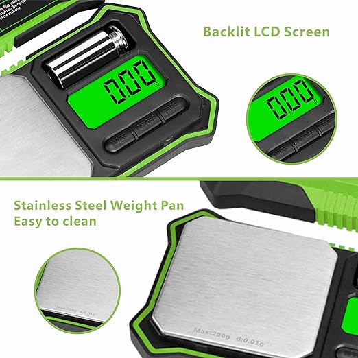 Fuzion Digital Pocket Scale, 200g x 0.01g Jewelry Gram Scale, 6 Units Conversion, LCD Back-Lit Display, Use for Jewelry/Medicine/Food/Powder/Herb(Battery Included)