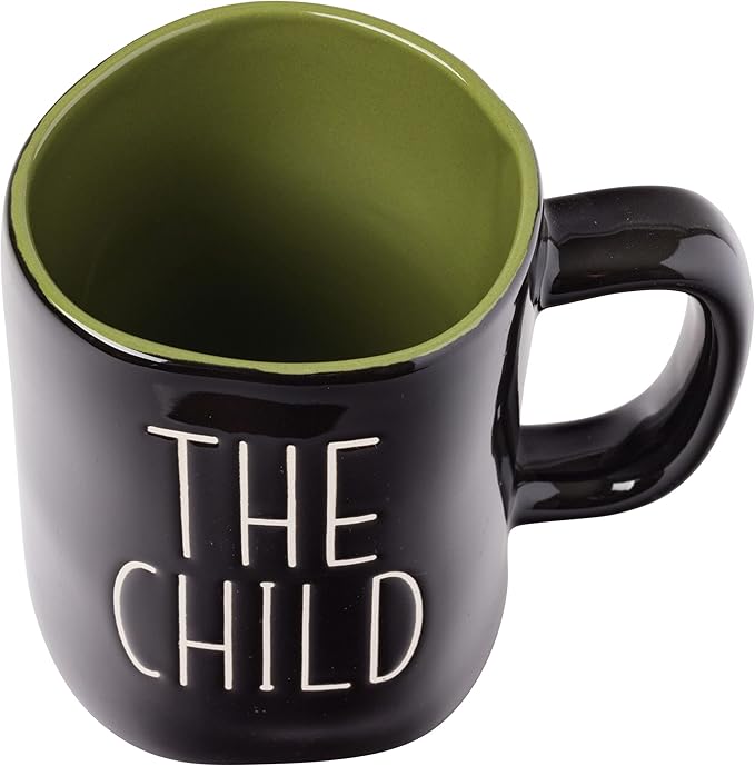 Silver Buffalo Star Wars Mandalorian The Child Wax Resist Ceramic Pottery Mug, 24.5 Ounces