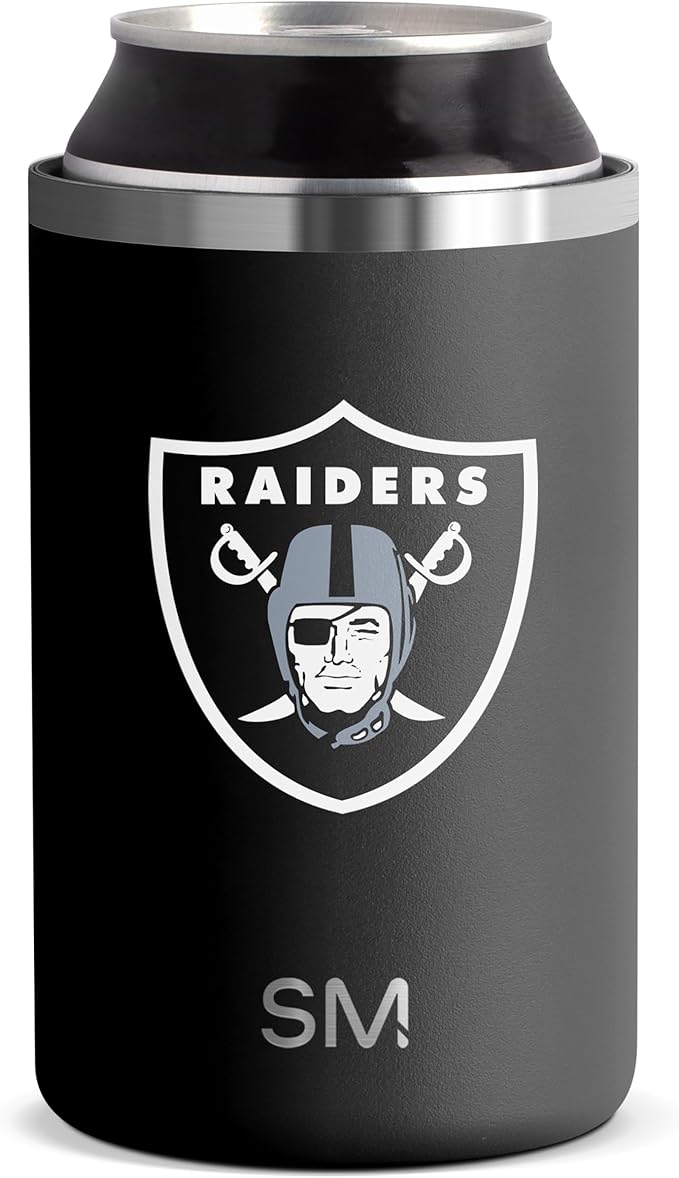 Simple Modern Officially Licensed NFL Las Vegas Raiders Gifts for Men, Women, Dads, Fathers Day | Insulated Ranger Can Cooler for Standard 12oz Cans - Beer, Seltzer, and Soda