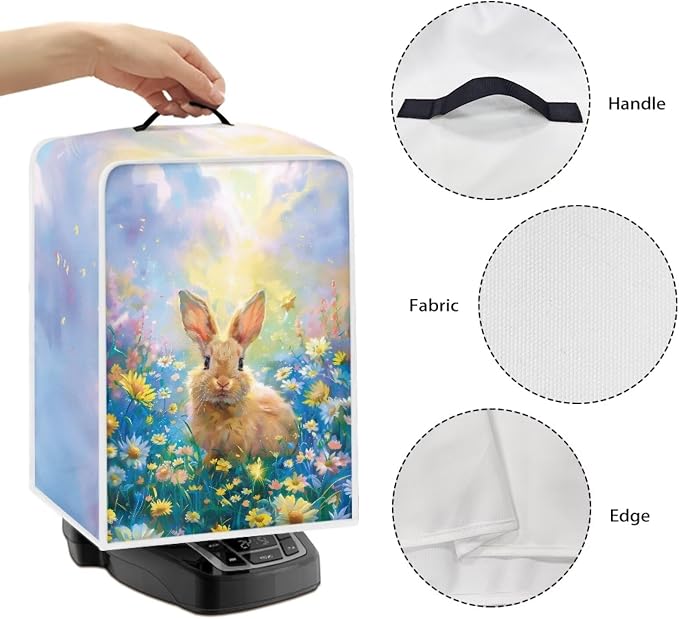 Rabbit Floral Coffee Maker Cover Waterproof Small Appliance Cover - Image 5