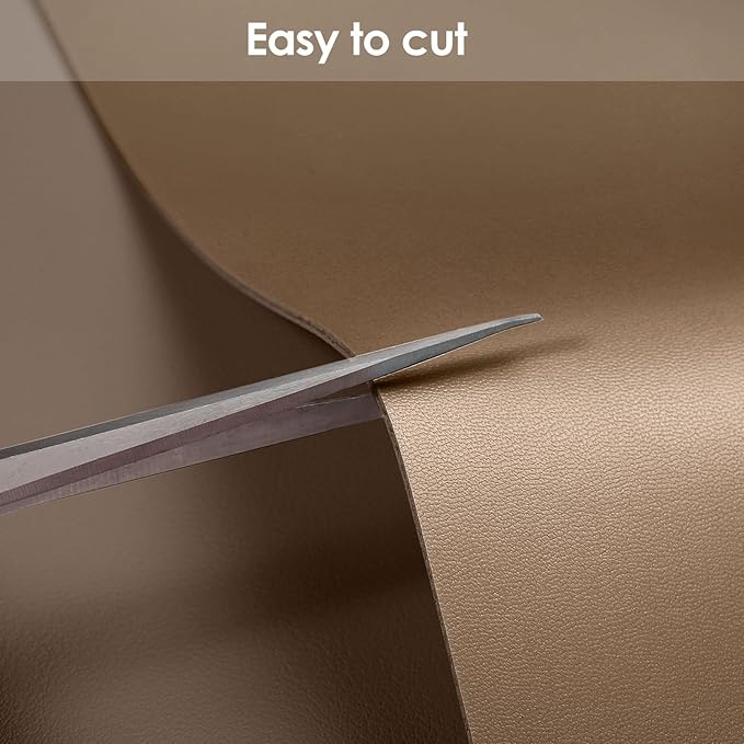 Leather Table Cover,1.8mm Thick,42x66 Inch Table Protector,Table Protector for Dining Room Table,Dining Table Cover,Table Cover Protector(Mud Color+Champagne Gold,42x66)