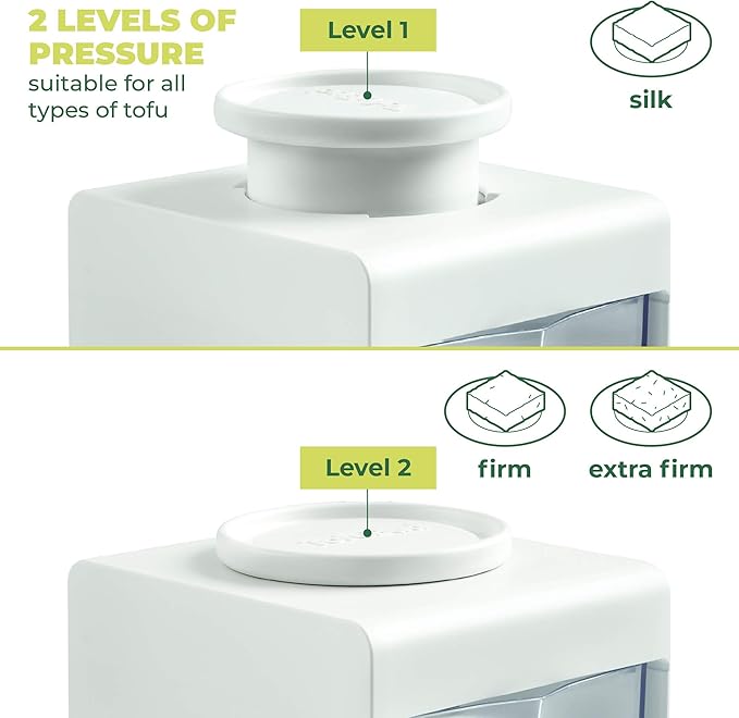 TofuBud Tofu Press - Presser for Firm or Extra Firm Tofu - Dishwasher Safe with Water Drainer - Made from Durable Sustainable Materials - Perfect for Vegan Cooking - Healthy Recipes Cookbook Included