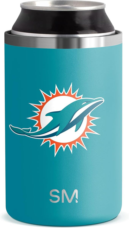 Simple Modern Officially Licensed NFL Miami Dolphins Gifts for Men, Women, Dads, Fathers Day | Insulated Ranger Can Cooler for Standard 12oz Cans - Beer, Seltzer, and Soda