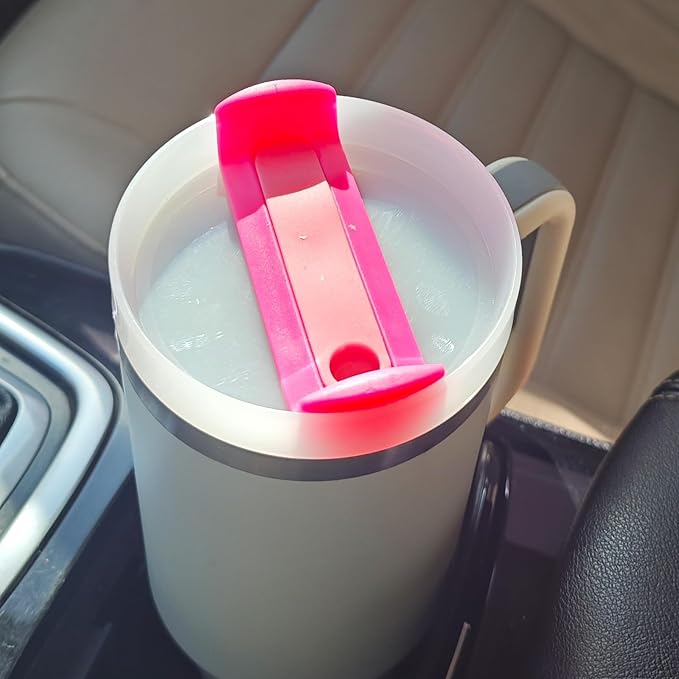 40 OZ Tumbler Lid Replacement Fit for Stanley Cup, 2 Pack Replacement Lids Fit for Stanley Travel Tumbler, Spill Proof Tumbler Covers for Stanley Cup Accessories (Opaqu - Hot Pink)