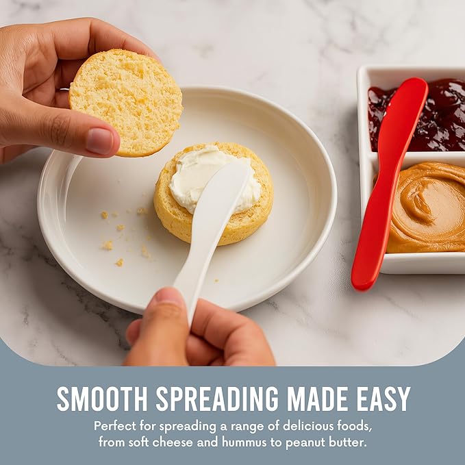 LINDEN SWEDEN 3-Pack Multipurpose Spreaders | Everyday Use Knives for Spreading | Small Spreader Knives | Dishwasher Safe Peanut Butter Jar Knife | Mess Free Butter Spreader | 3 Pack | Multicolored