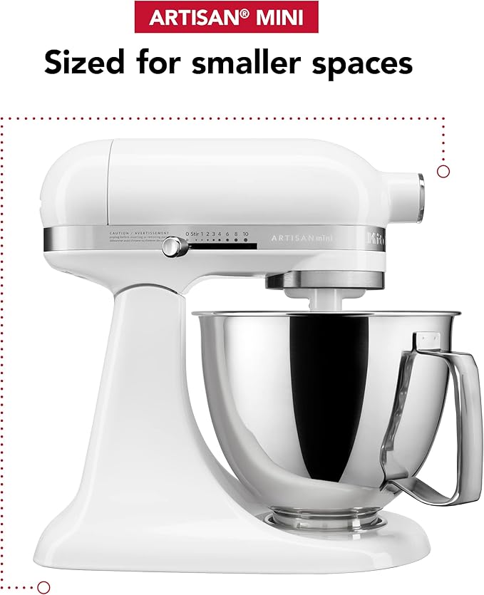 KitchenAid Artisan Mini 3.5 Quart Tilt-Head Stand Mixer - KSM3316X - White