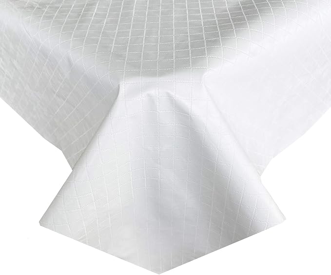 Newbridge Quilted Waterproof Cut to Fit Table Pad Protector with Flannel Backing, Heat Resistant, Wipe Clean, Cushioned Pad Protects Table from Spills and Scratches, 52" x 102"