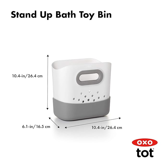 OXO Tot Stand Up Bath Toy Storage – Gray (Pack of 2)