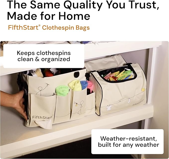 FifthStart Multiuse Organizer Bag - X-Large, Blue - 9 Pockets & Mesh Base for Cleaning Supply Organizer - Adjustable Waist & Shoulder Straps for Cleaning Caddy - Use as Housekeeping Caddy
