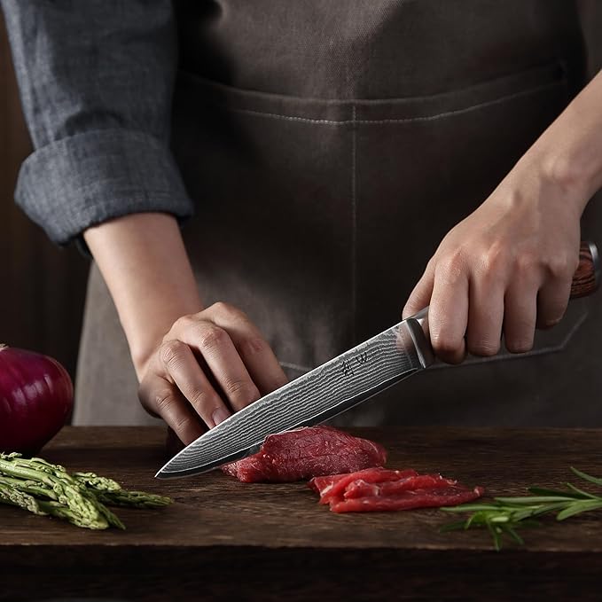 Wakoli EDIB 4-Piece Damascus Knife Set – Professional Chef Knives Set with VG10 Core Blades, 67-Layer Damascus Steel and Ergonomic Pakkawood Handles – Premium Kitchen Knives in Elegant Gift Box