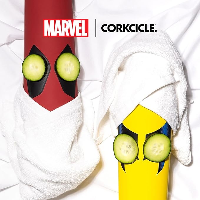 Corkcicle Disney Tumbler - Triple-Insulated Stainless Steel - Keeps Drinks Cold 9 Hours - Spill-Proof Lid - Reusable - Summer Drinkware Gift - Keeps Drinks Ice Cold - 24 oz - Wolverine