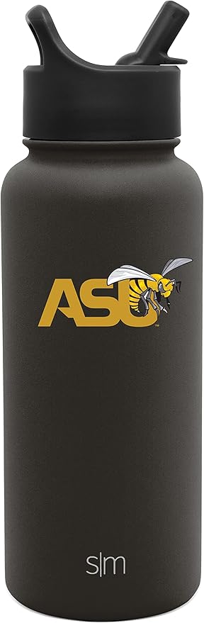 Simple Modern Officially Licensed Collegiate University Water Bottle with Straw lid Insulated Stainless Steel Thermos | Summit Collection | 32oz
