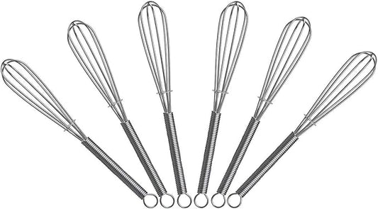 5 inch Mini Wire Whisk 6 Pack - Stainless Steel