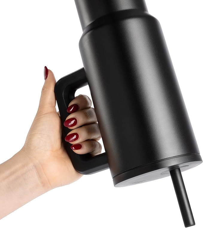 Simple Modern 40 oz Tumbler with Handle and Straw Lid | Leak-Proof Insulated Stainless Steel Water Bottle Travel Mug Cupholder Use | Gifts for Women Men Him Her | Trek Signature | Mistletoe