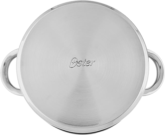 Oster Sangerfield Stainless Steel Cookware 5-Quart Pasta Pot w/Steamer & Strainer Lid