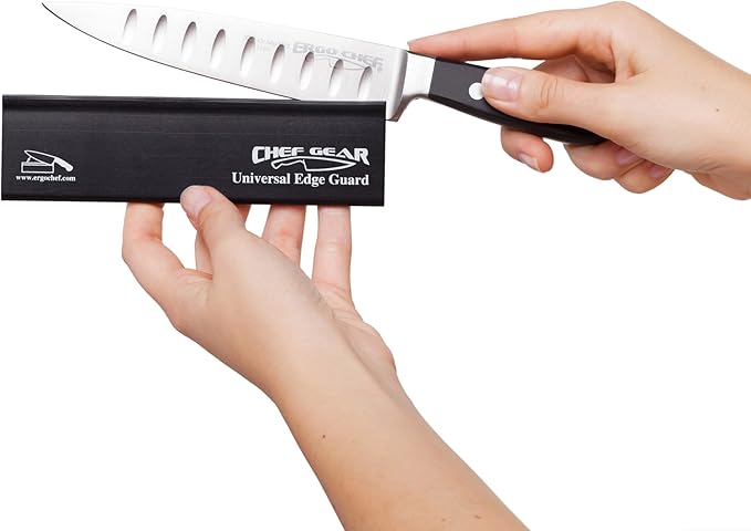 Ergo Chef 5pc Universal Knife Edge Guard Set (Black) Multi-sized / Chef knife, Santoku, Bread, Utility and Paring knives