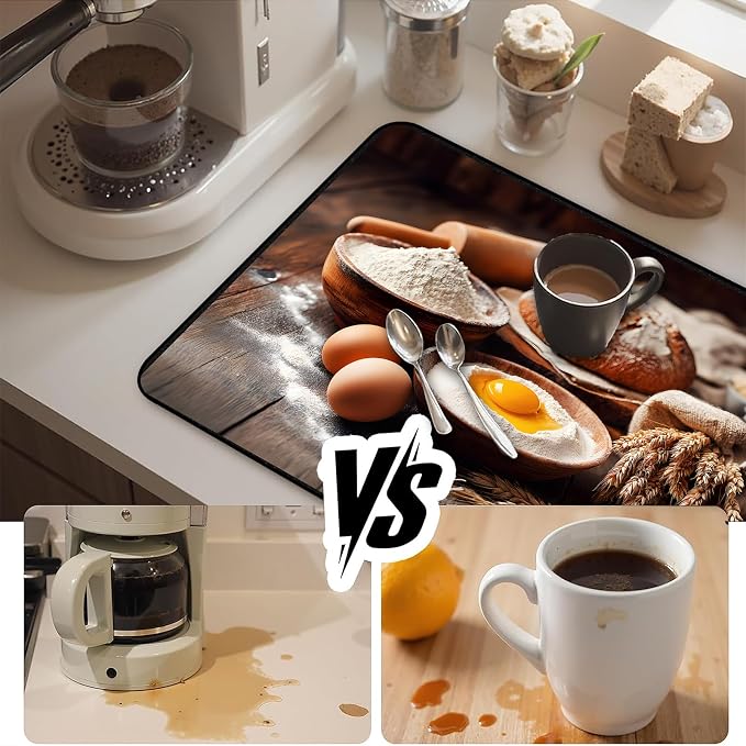 Farmhouse Baking Stove Top Cover 28.3 x 20.5 Inches, Heat Resistant Glass Stove - Image 4