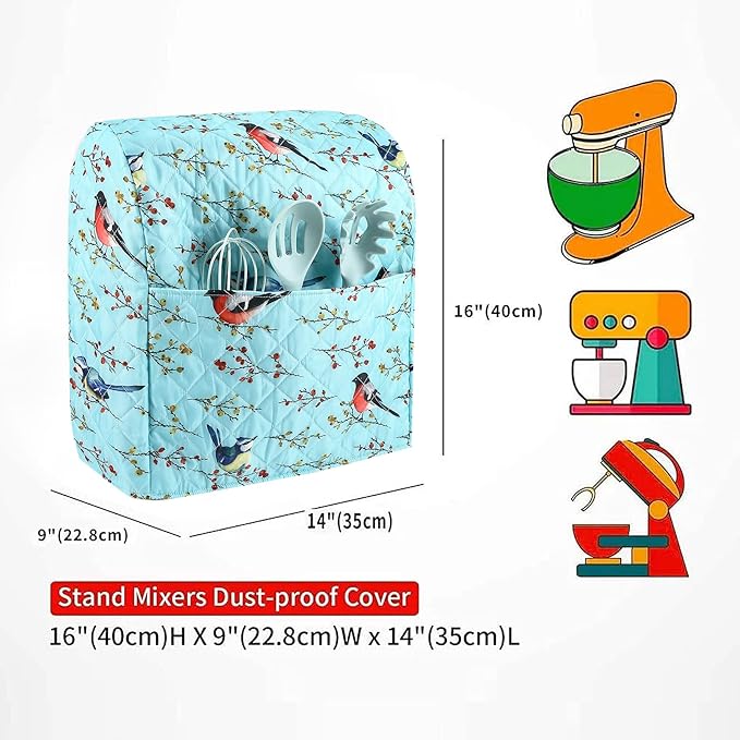 Stand Mixer Cover,Kitchen Mixer Cover Compatible With 5-8 Quart Kitchenaid Hamilton Mixers,Pioneer Woman Kitchen Aid Covers for Stand Mixer,Pioneer Women Kitchen Aid Mixer Assecories