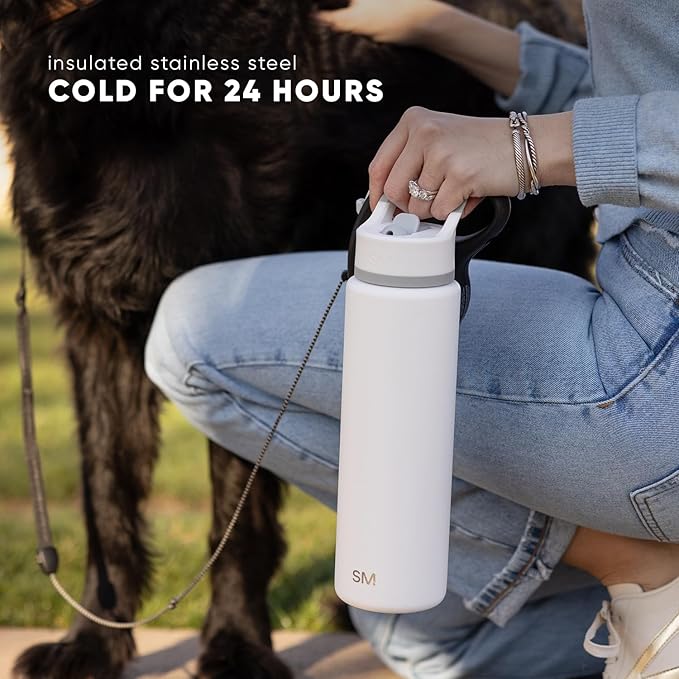 Simple Modern Kids Water Bottle with Straw Lid Vacuum Insulated Stainless Steel Metal Thermos Bottles | Reusable Leak Proof BPA-Free Flask for School | Summit Collection | 18oz, Raspberry Vibes
