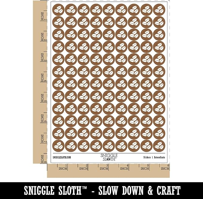 Coffee Beans Trio 200+ Round Stickers - Image 2