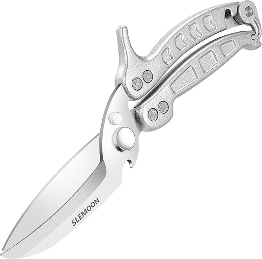 Kitchen Shears Heavy Duty Poultry Shears Meat Cutting Dishwasher Safe and Stainless Food Kitchen Scissors for Chicken Turkey Thanksgiving,Silver