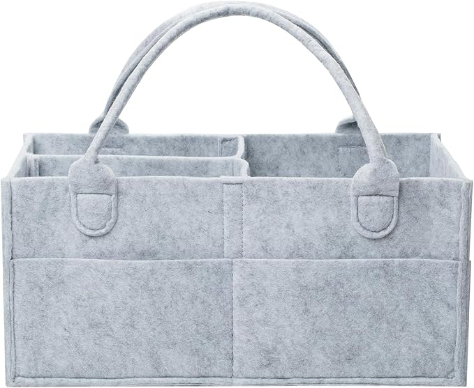 Mr. Pen- Baby Diaper Caddy Organizer, Grey, Large, Diaper Organizer, Car Diaper Caddy