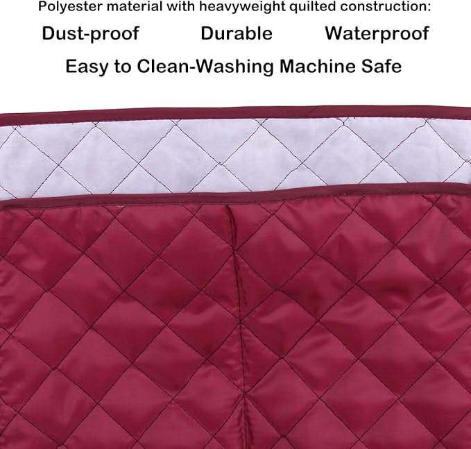 Evermarket Stand Mixer Dust Proof Cover with Pocket and Organizer Bag for Kitchenaid,Sunbeam,Cuisinart,Hamilton Mixer (Red)