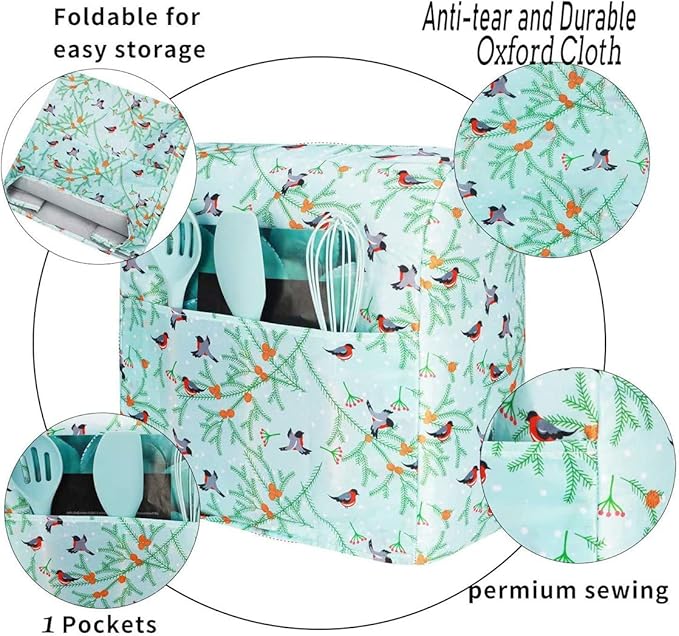 Kitchen Aid Mixer Cover Compatible with 6-8 Quarts Kitchen Aid/Hamilton Stand Mixer/Tilt Head & Bowl Lift Model,Bird Print Mixer Cover Pioneer Woman Kitchen Accessories,Kitchen Aid Mixer Accessories