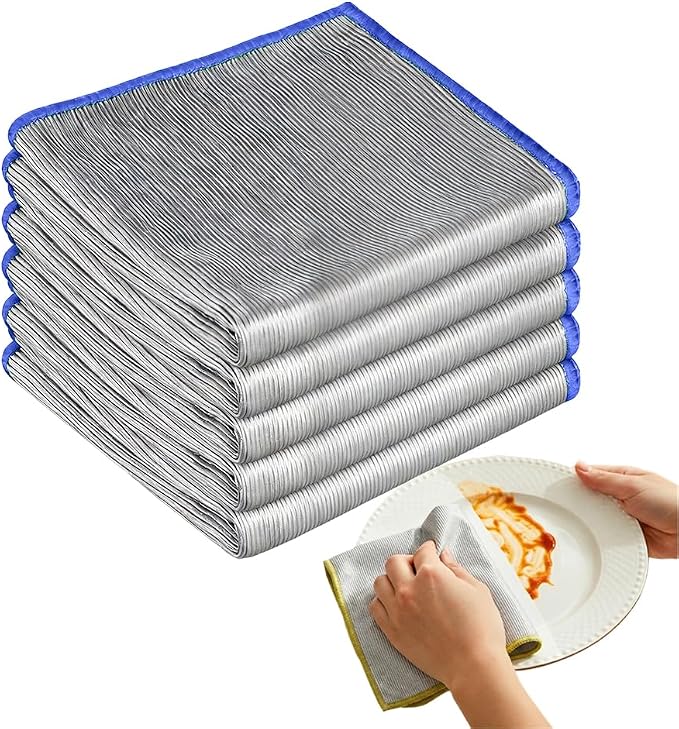 6 Pack Glass Polishing Cloth, Streak Free Cleaning Cloth, Wine Glass Polishing by YTXOX