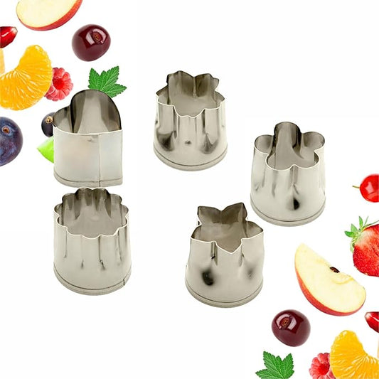 StarPack Home Vegetable Cutter Shapes Set (5 Piece) - Mini Cookie Cutters, Vegetable Shape Cutters for Kids, Bento Lunch Box Accessories