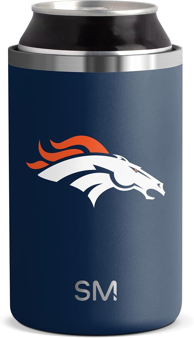 Simple Modern Officially Licensed NFL Denver Broncos Gifts for Men, Women, Dads, Fathers Day | Insulated Ranger Can Cooler for Standard 12oz Cans - Beer, Seltzer, and Soda